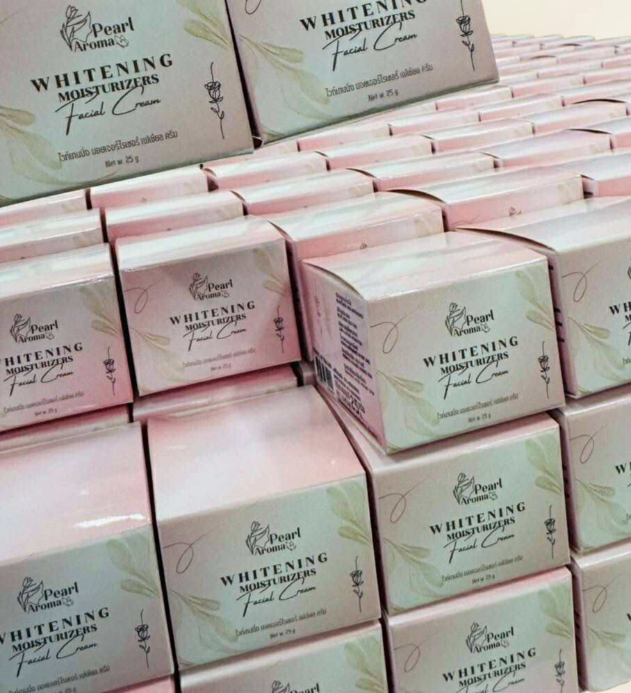 Pearl Aroma whitening moisturizing facial cream boxes